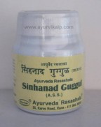 SINHANAD Guggulu, Ayurveda Rasashala, 60 Tablets,  For Rheumatic Arthritis predominently with restricted